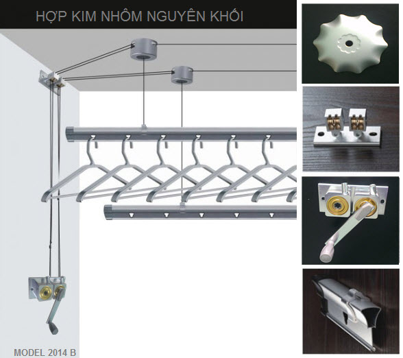 Cấu tạo của giàn phơi thông minh Cấu tạo của giàn phơi thông minh