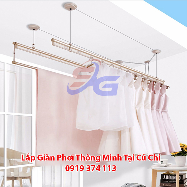 Lắp giàn phơi thông minh tại Củ Chi